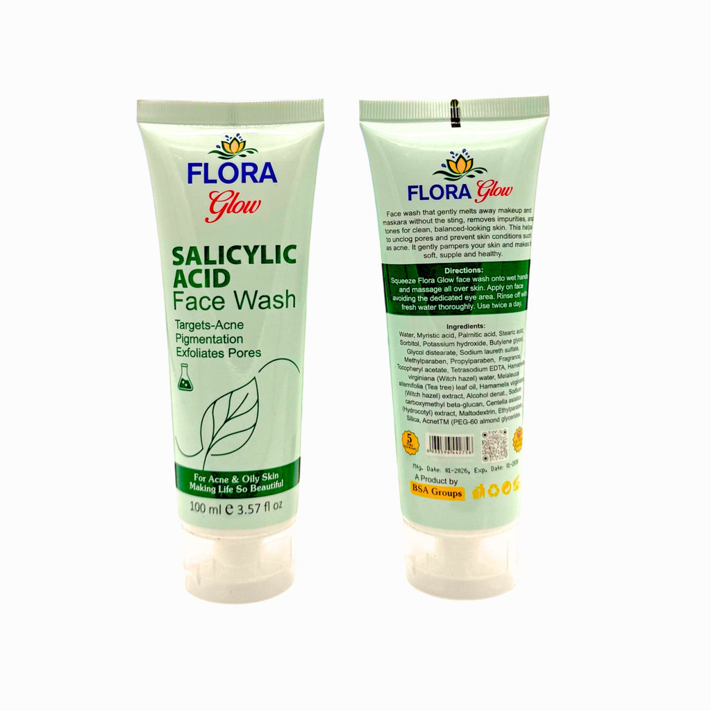 Flora Glow: Salicylic Acid Acne Control Face Wash